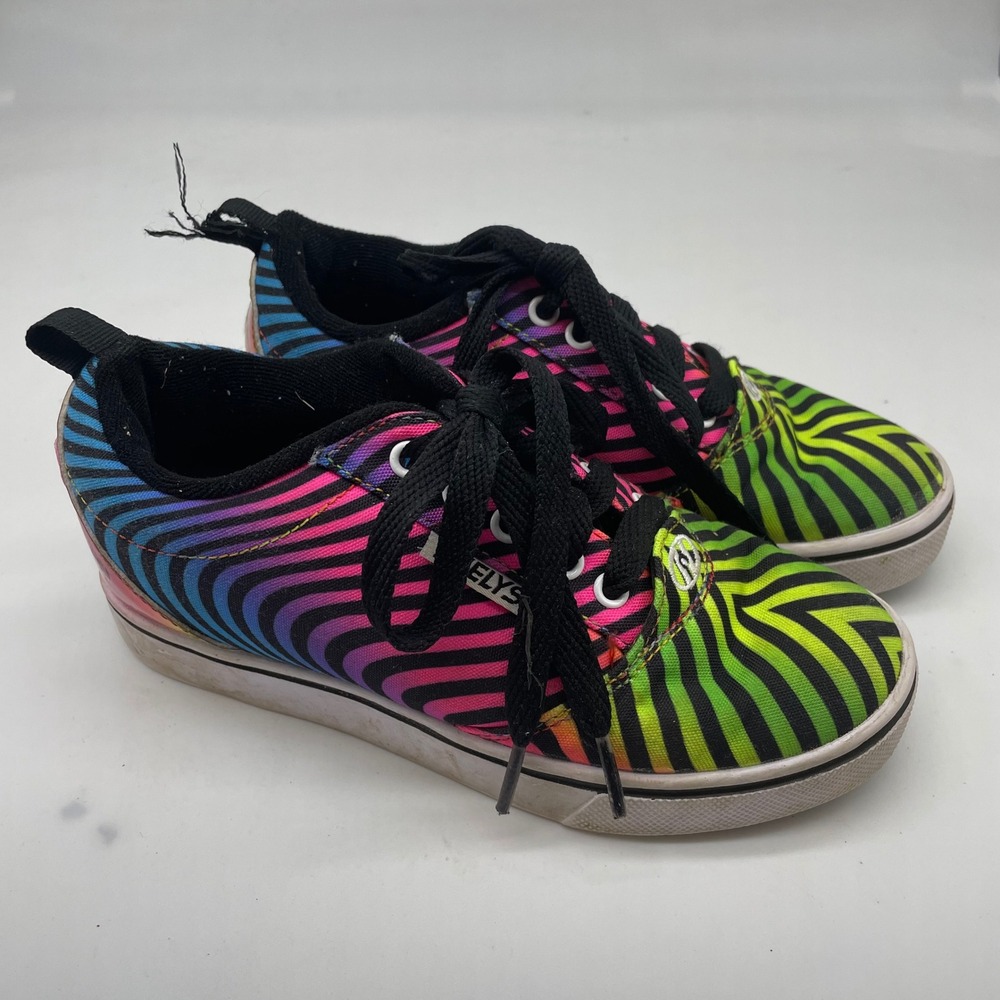 Heelys Pro 20 Prints Youth 2 Skate Shoes Rainbow Zebra Swirl